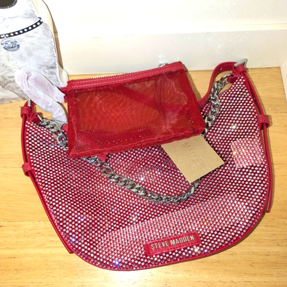 Steve Madden Sparkling Red Dreamin Bag Multi - Picture 6 of 8